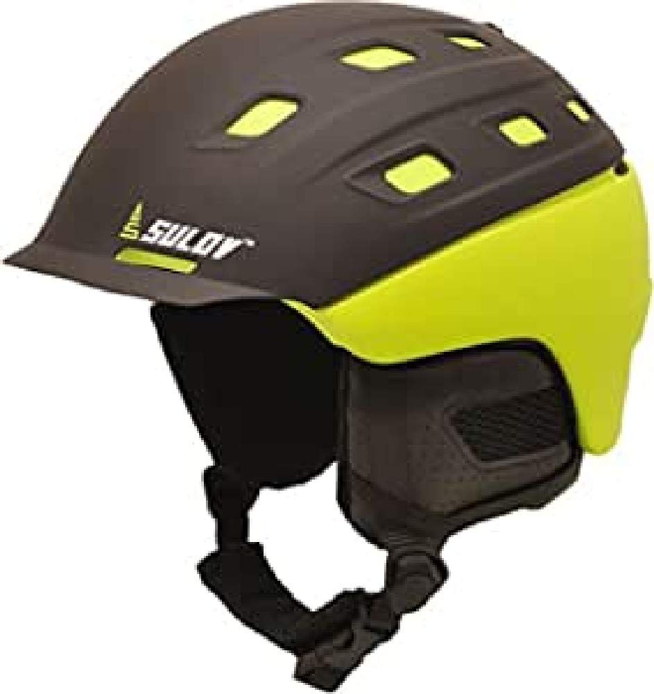 Sulov Ski Helmet Sirius In-Mold, Size- Large, Color- Black/Green Matt