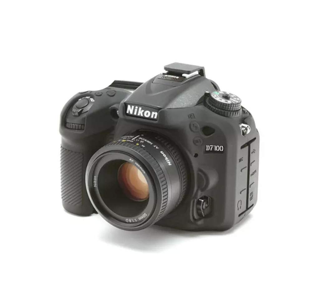 kinokoo Professional Silicone Case for Nikon D7100/7200 Digital SLR Camera, Nikon D7100 Protective Rubber Housing Cover (Black)