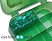 PuTwo Pill Organizer with 6 Large Compartments, Portable Pill Divider for Vitamin, Fish Oil and Supplements-Green