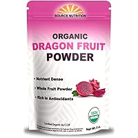 Organic Dragon Fruit Powder, Freeze-Dried Pink Pitaya - Exotic Superfood, Rich in Vitamins and Minerals, Perfect for Coloring