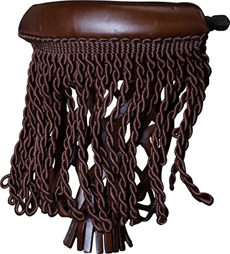 Ozone Leather Pool Table Pockets with Fringe Antique Brown