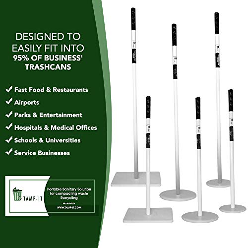 TAMP-IT Manual Trash Compactor Frees Up Space in Bins, Receptacles, Dumpsters Reduce Trips to Dispose Trash Cost Effective (34" - 51/2" D)