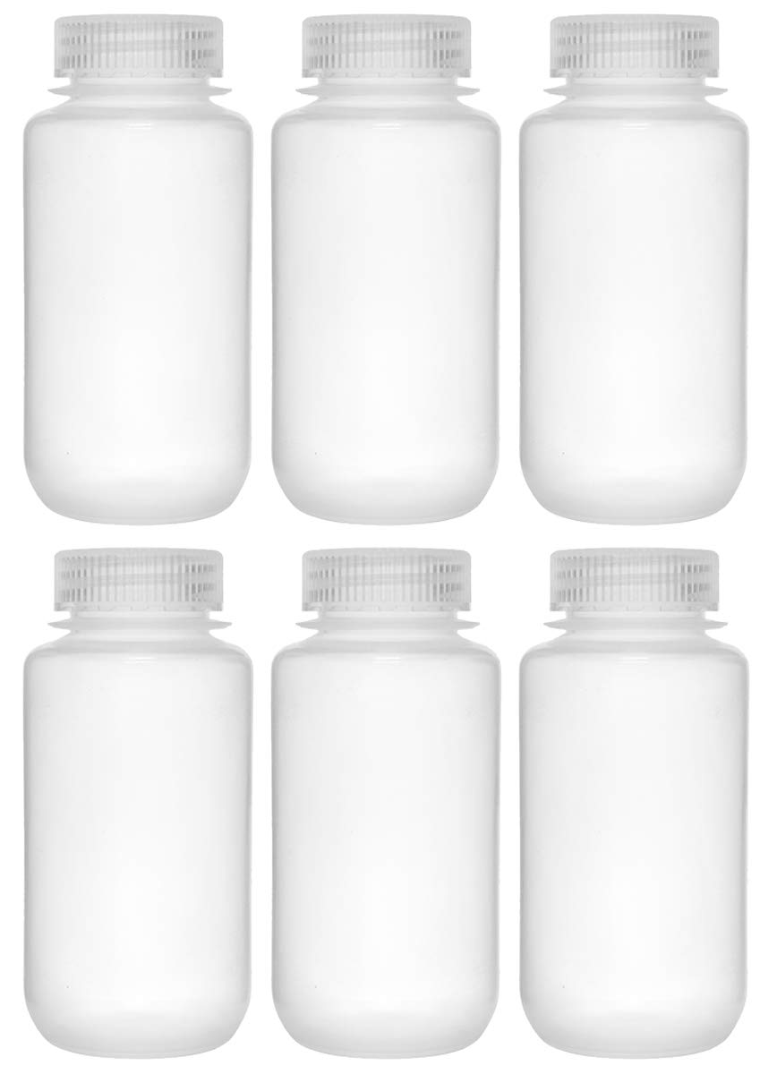 EISCO 6PK Reagent Bottles, 250ml - Wide Mouth with