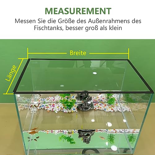 Antipump-Netz für Fischtanks 94X46cm Magnetische Anziehung, freies Öffnen und Schließen Es verhindert, DASS Fische, Reptilien, Schildkröten andere Tiere entkommen
