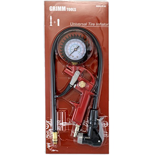 GrimmTools Universal Bicycle Tire Inflator for Presta and Schrader valves