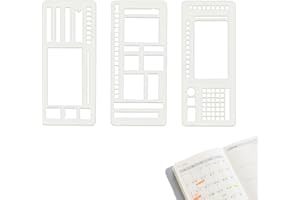 GNDA Handmade Flexible Record Template, Planner Stencils Set, Drawing & Lettering Templates for Journaling, Calendar, Scrapbooking & DIY Craft Supplies (Style-A2)