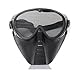 SHARPTECK Adjustable Steel Mesh Airsoft Paintball BB Gun Full Face Eyes Nose Wear Protector Safety Guard Cosplay Mask (Black)