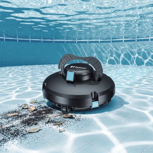 Robo Aspirador Piscina Sem Fio Por 130min, Até 102㎡, Filtro 180μm | Aspirador de Piscina com Recarga 3h, IPX8, Vedação Total sem Vazamentos, para Todos os Tipos de Piscina