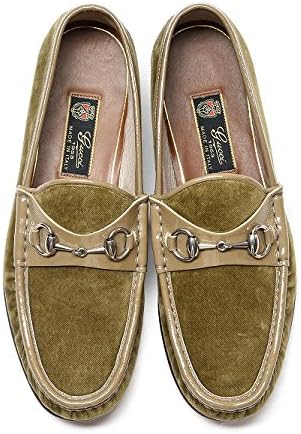 Amazon Gucci グッチ ホースビットローファー レザーシューズ ベロア エナメル メンズ 8 並行輸入品 ローファー スリッポン