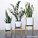 Plant Stands Indoor | Mid Century Modern Indoor Plant Stand | Adjustable Width 9″ to 12″ (Planter Pot NOT Included)| Natural, Brown, Black Bamboo Wood | Low Pots Holders | Small Planters Holderthumb 1