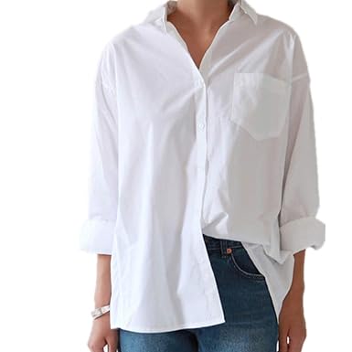 camisa blanca mujer talla grande
