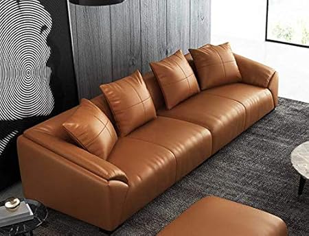 Xintongspp Nordic Minimalist Leather Sofa Modern Minimalist Living Room Sofa Unique Style Leisure Sofa Large Sofa For Apartment Brown Amazon Co Uk Kitchen Home