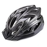 CCTRO Adult Cycling Bike Helmet, Eco-Friendly Adjustable Trinity Men Women Mountain Bicycle Road Bike Helmet Safety Protection (A Black)