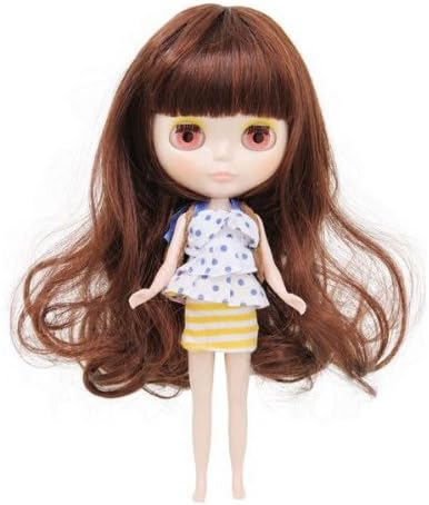 Wigs2dolls.com Blythe Accessory Doll Wig Hair Style 9.5-11Inch (25-28cm) Japan Original B-177 Charcoal/Brick Red Mixed