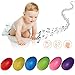 FOME Percussion Musical Egg, 12PCS Playful Plastic Maracas Egg Shakers Set Musical Egg Shakers Child Kids Instrument Toy with 6 2.2x1.6in