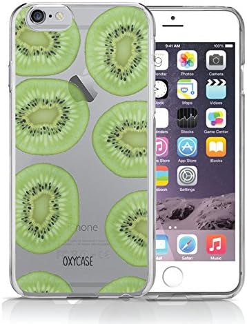 iPhone 6 6S Case Kiwi Fruit Funny Snack Fruit Pattern Transparent Unique Design Pattern Cover For iPhone 6S also fits iPhone 6 By Oxycase