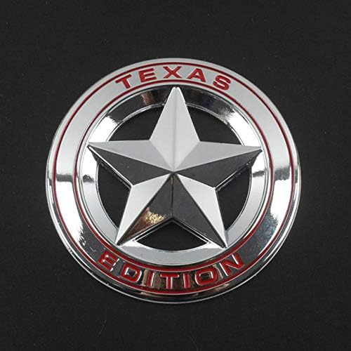 Vintage TEXAS EDITION Hollow Out Star Round Metal Badge Car Styling 3D Sticker Body Steering Wheel Refitting Decoration for JEEP,B