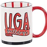 Glory Haus Collegiate Jumbo Coffee or Soup Mugs, Hand Painted 16oz Ceramic (UGA Bulldog)