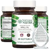 Krill Oil by Natural Nutra  Sustainable Omega 3 with Astaxanthin, Friend of the Sea, 500 mg, 30 Capsules