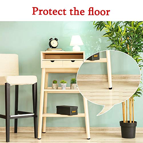 Yelanon Non Slip Furniture Pads Self Adhesive 48 Pieces 1'' Furniture Grippers Furniture Rubber Round Pads Thick Chair Leg Floor Protectors to Protect Hardwood Floors
