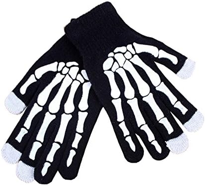 Knitted Screen Touch Gloves Christmas Gloves Black Gloves Touchscreen Gloves for Smartphones Tablets with Full Fingers