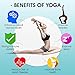 Yes4All Premium NBR Exercise Yoga Mat Printed Design – Foam Yoga Mat High Density 1/2 inch Extra Thick – Thick Yoga Mat with Carrying Strap (Mystic Lilly Green)