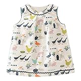 Fiream Girls Casual Cotton Print Sleevelees Dress(S0136,2T)