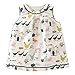 Fiream Girls Casual Cotton Print Sleevelees Dress(S0136,2T)