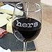 His Beer Mug and Her Wine Glass - 16 oz Beer Mug Etched with His and 19 oz Wine Glass with Hers