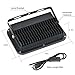 FAISHILAN 2 Pack 60W LED Flood Light Outdoor IP66 Waterproof with US-3 Plug & Switch 5000Lm for Garage, Garden, Yard
