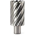 Annular Cutter JESTUOUS 3/4 Inch Weldon Shank 1-1/2 Cutting Diameter 2 Cutting Depth with Two-Flat HSS Kit for Magnetic Drill Press,1 Piece