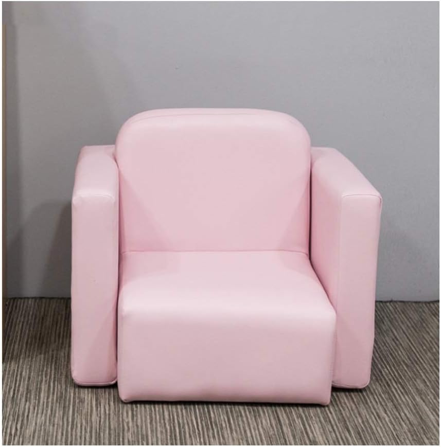 HQQ Multifunctional lightweight and free installation children's sofa seat boy girl cute single tatami lazy baby sofa chair (color : PINK)