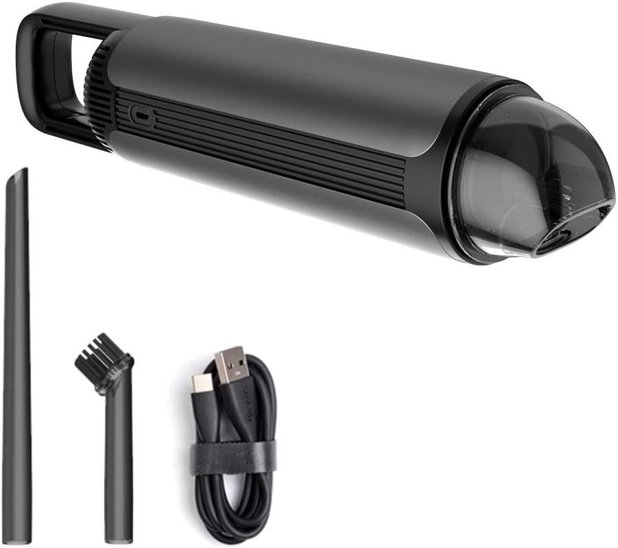 Mini Vacuum Cleaner Portable Cordless Handheld Vacuum Cleaner Car Vacuum Cleaner 5200PA Powerful Suction Rechargeable for Home and Car Cleaning-Grey -