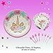 Unicorn Party Supplies Set - Birthday Decorations for Girls - Serves 16 - Magical Plates, Rainbow Straws, Cups, Banner, Cupcake Topper, Wrappers & Tableware kit - Pink items for Kids 1st Party Favors