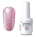 Qimisi Soak-Off UV LED Gel Polish Nail Art Manicure Lacquer Glitter Apricot Pink