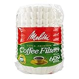 Melitta 600 Coffee Filters, Basket, Pack of 600, 8-12 Cups, White