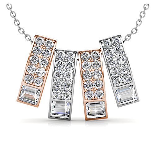 FAPPAC Bars Necklace Enriched with Swarovski Crystals