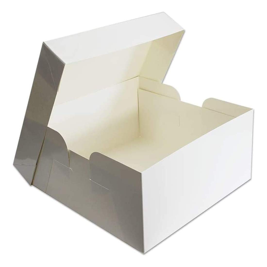 Reynards White SQUARE Cake BOXES - PACKS OF 5 - perfect for transporting your creations! (12 Inch)