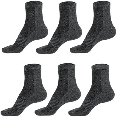 Clearance!6 Pack Mens Combed Cotton Socks Athletic Casual Ankle Socks Crew socks Foot Healthcare