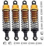 Hobbypark Aluminum Shock Absorber M602 23602 Upgrade Parts For Elcetric Himoto 1/18 E18XBL Spino Buggy E18 E18MTL Mastadon (Pack of 4)