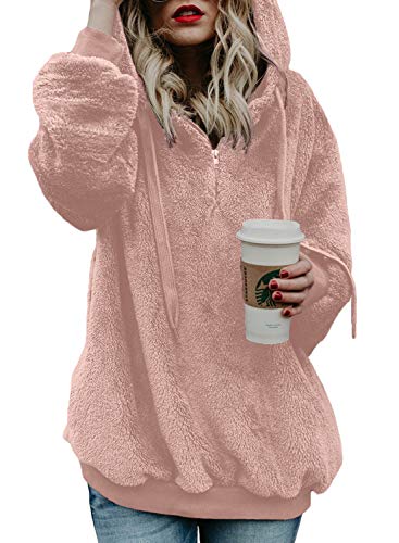 fuzzy pullover hoodie