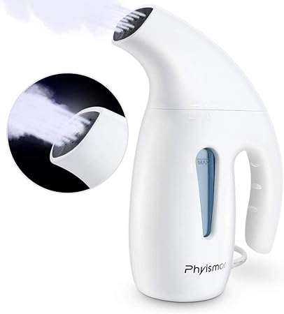 Amazon スチームアイロン 携帯アイロン 衣類スチーマー ハンディースチーマー 800w 超高速ヒートアップ 連続スチーム 脱臭 除菌 ダニ除去 空焚き防止 携帯 小型軽量 旅行用 家庭用 大容量180ml 正規品 Pse認証済み Phyismor スチームアイロン