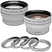 Precision Design .45x Wide Angle & 2.5X Telephoto Camera/Video Lens Set Fits Filter Sizes: 30mm, 30.5mm, 34mm, 37mm & 40.5mm
