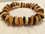 Arthritis Bracelet 8 Inch Carpal Tunnel Swelling Baltic Amber anti-inflammatory Adult Raw Unpolished Multi Cherry Milk Honey Cognac Stretch Man Woman Certified Authentic (1 Pack)