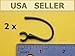 2 New Black Replacement Earloops Hooks for Aliph Jawbone ICON/Ace/Bombshell/Cashmere/Catch/Denim/Hero/Icon/Mesh/Rogue/Suede/Bluetooth Headset