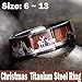 GzxtLTX Christmas Ring,Deer Rings,Wood Inlay Deer Stag Ring,8mm Mens Wedding Band, Tungsten Silicone Set Ring,Lovers Ring (Brown, 11)