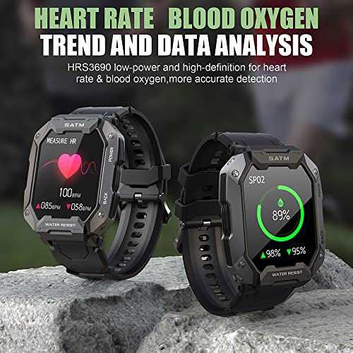 Smart Watch All-Day Activity Fitness Tracker IP68 Waterproof Tactical  Military Outdoor Sports Smartwatches wit