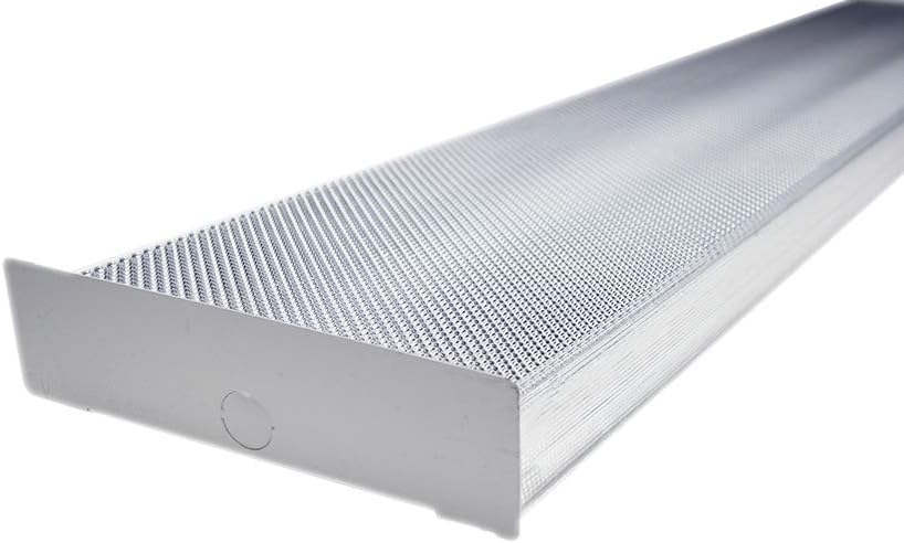 White Modern 4 FT 48 Watt Low Profile Wraparound Surface Mount 2-light Ceiling Light Fixture with 6,000 Lumens - 5000K - (2) 24W LED T8 Tubes - Replacement for (4) 32W Fluorescent Bulbs