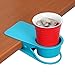 YOY Drink Cup Holder Clip - Table Desk Side Water Glass Beer Bottle Beverage Soda Coffee Mug Holder Cup Saucer Clip Design for Home Office, Blue