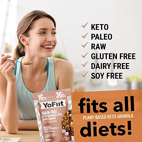 Keto Cereal. Low Carb Granola. Net Carbs Only 3g. DairyFree (Vegan